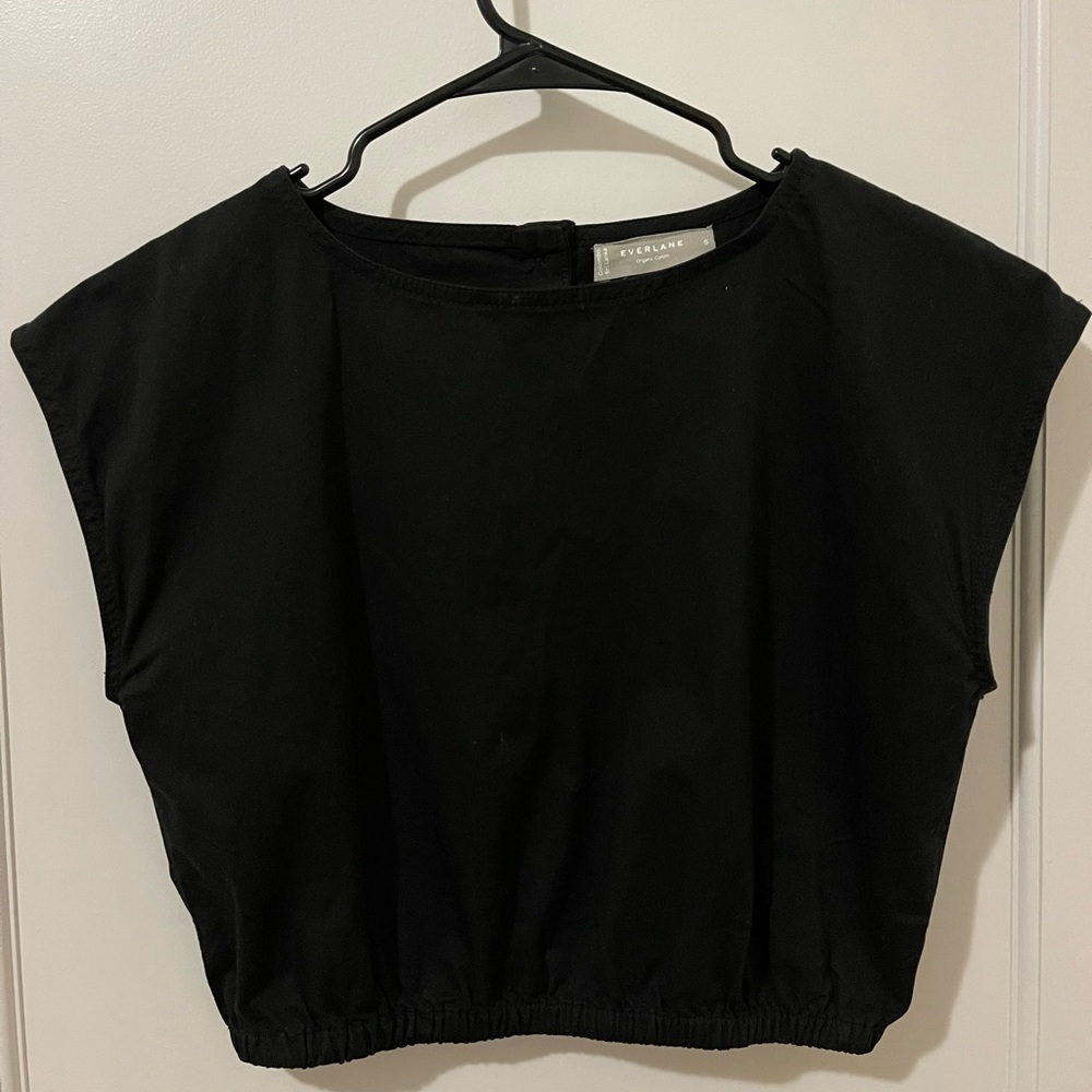 Everlane cropped blouse